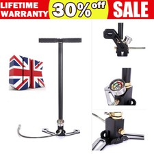 Stainless Foldable 4500psi Air Gun Rifle PCP Floor Hand Pump Stirrup Gauge Pump
