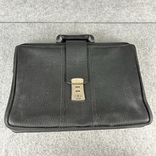 Vintage Doctors Bag Large Briefcase Travel Portfolio Lawyer Faux Leather VGC