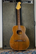 1965-71 Fender USA Newporter Brown Natural Mahogany Vintage Acoustic Guitar CBS