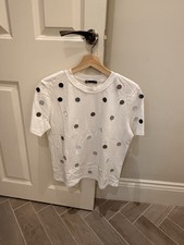 Zara White Mirror Detail T