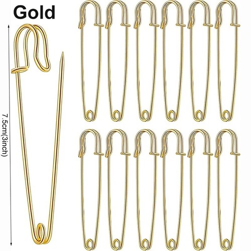Silver safety pins - safety,