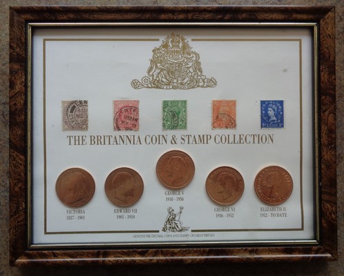 The britannia penny coin and - the,