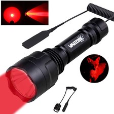 Predator Red Light Torch LED Flashlight with Battery Coyote Hog Varmint Hunting