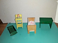 Vintage Dolls House Lundby Cot