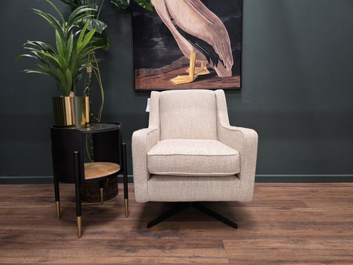 Designer label swivel chair - label,