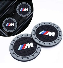BMW M Coaster Water Cup Holder Mat Anti-Slip Pad 2pcs 7CM Car accessories UK