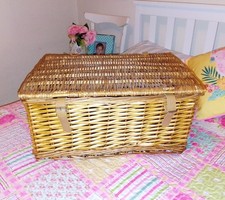 Large Vintage Wicker Storage