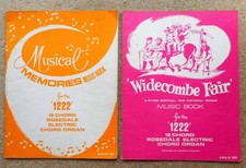 2 Books - Widecombe Fair + Musical Memories: Rosedale 12 Chord Organ 1222