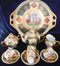 *Superb* Royal Vienna Porcelain Cabaret Set Gilded with Portraits