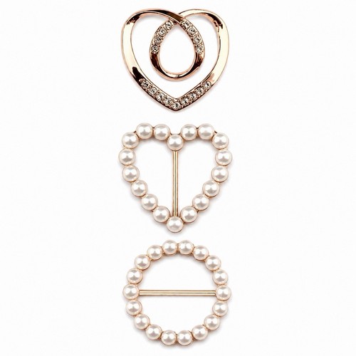 Pearl scarf ring - ring, heart
