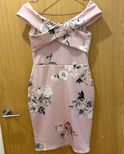 Quiz pink floral off shoulder - off,