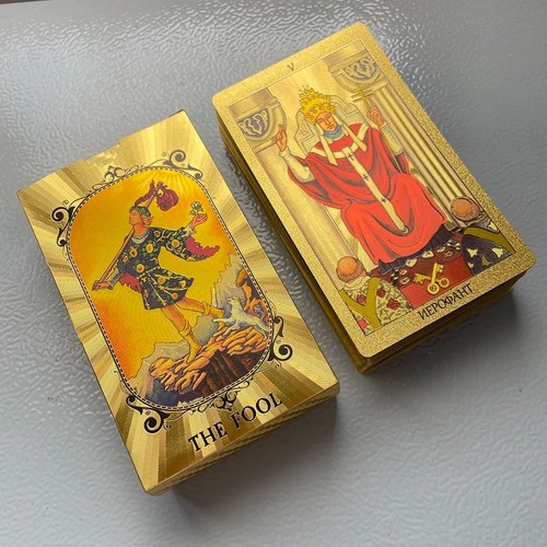 Luxury gold tarot cards - tarot, deck