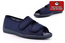 Womens Wide Fit Slippers Open