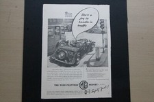 Original 1954 magazine advert: MG MIDGET TF, frame-ready wall-art 