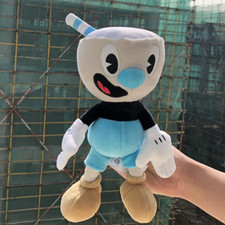 23CM Cup head Plush Doll Mugman Stuffed Toy Collectible Figure Plushie Kids Gift
