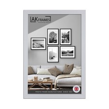 THIN Modern Picture Frame A2?A6 | Black White Oak Silver Gold | UK-Made, Perspex