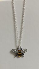 Beautiful Bee Necklace Pendant Bumblebee Cute Bees silver Chain Bee Jewellery