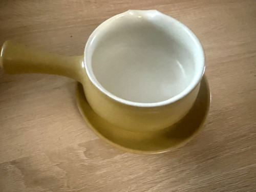 Denby yellow white ceramic - yellow,