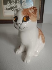 Winstanley Pottery Ginger Cat 12cm Signed by Mike Hinton