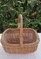 Vintage Traditional Design Oblong Wicker Basket - Display, Garden or Picnic use