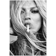 Kate Moss Smoking Black and