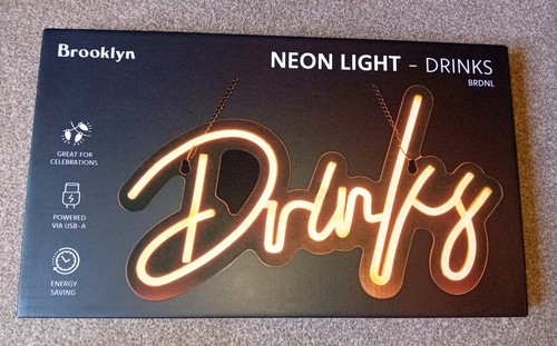 Neon sign drinks great - sign, for
