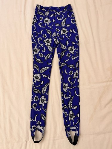 Purple electric blue leggings - blue,
