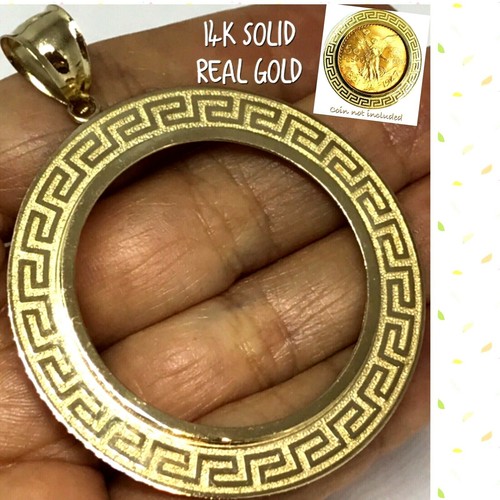 Gold bezel pesos pendant - gold,