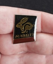 VINTAGE ~ VW RABBIT Volkswagen LOGO Enamel AUTOMOTIVE HAT PIN LAPEL PIN BADGE