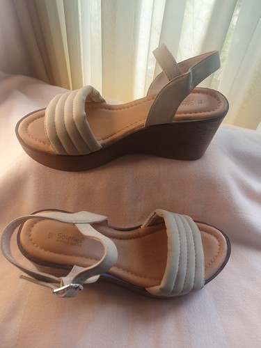 Womens beige wedge - womens, sandals