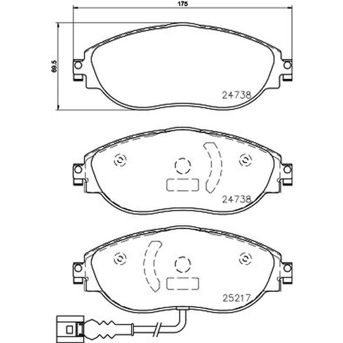 Don front brake - front, pad