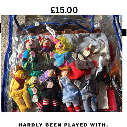 Vintage finger puppet theatre - finger,