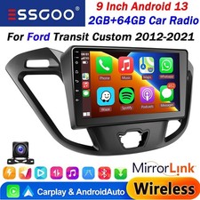 Android 13 64G Carplay Stereo Camera Radio GPS Nav RDS For Ford Transit Custom