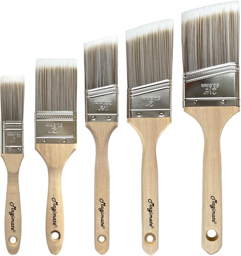 Angled sash paint brushes set - angled,