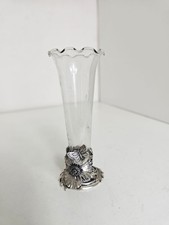 Silver scenes bud vase - scenes, ~