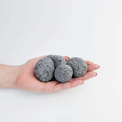 Decorative black lava pebbles - black,