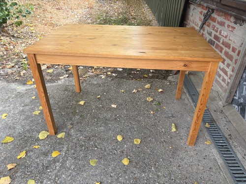 Brown pine dining table - brown,