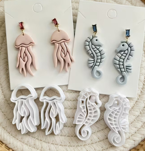 Marine clay cutters jellyfish - cutters,