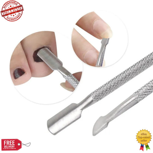 Stainless steel cuticle pusher - steel,