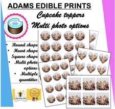 YOUR OWN EDIBLE PHOTO cupcake toppers ANY personalised image ICING OR WAFER