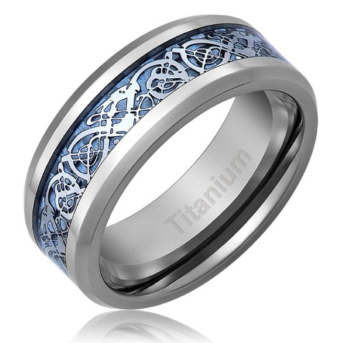 Men titanium wedding ring - men's,