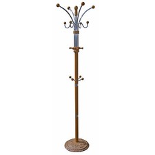 METAL & WOOD COAT RACK HAT