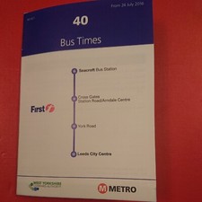 Leeds Metro Bus Route 40 Timetable