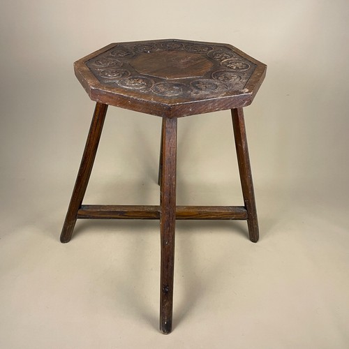 Wooden plant stand octagonal - stand,