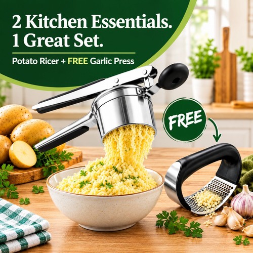 Large stainless steel potato - large,