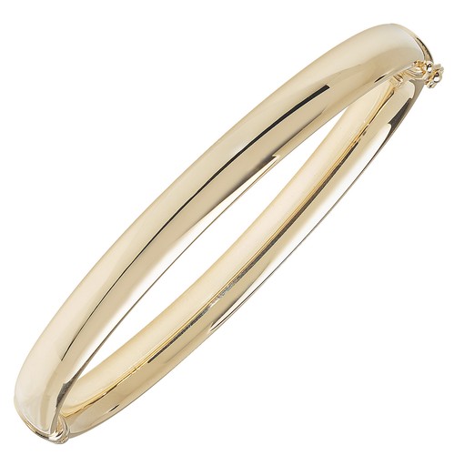 Hinged bangle 9ct gold - hinged,