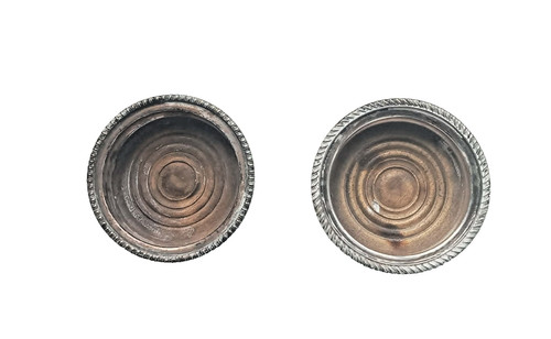 Pair antique silver - pair, plated