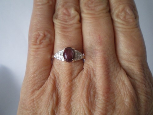 Star ruby zircon ring 2 - star,