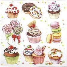 4x Single Lunch Paper Napkins