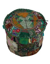 Vintage Indian Cotton Ottoman